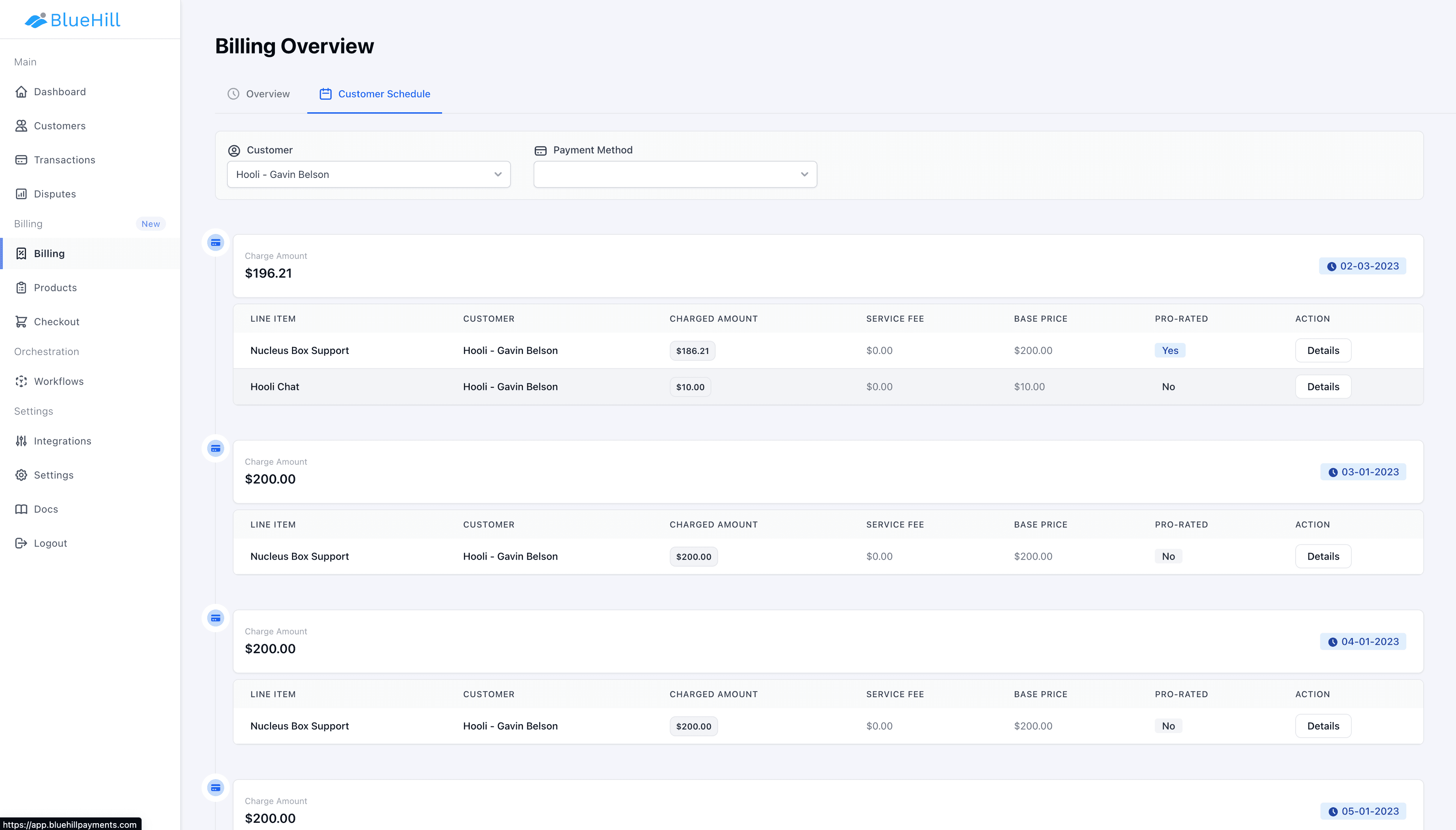 Inbox user interface